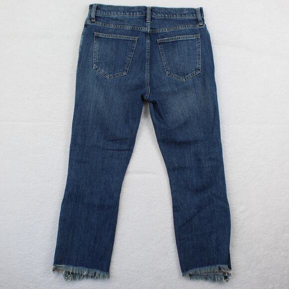 Current Elliott Jeans Womens Size 29 Blue Crop Flare Raw Hem Denim - Picture 2 of 6